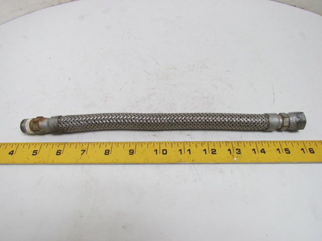 Flexonics Stainless Steel Flex Hose 3 8 ID X12 Wire Braided Mesh JIC flexonics-stainless-steel-flex-hose-3-8-id-x12-wire-braided-mesh-jic