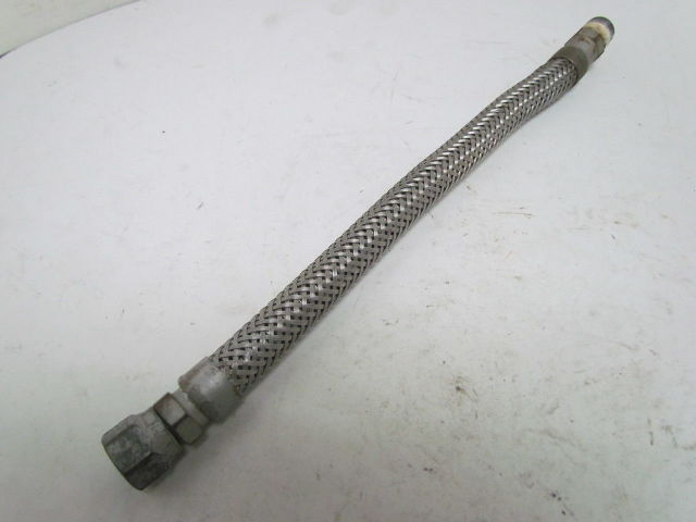 Flexonics Stainless Steel Flex Hose 3 8 ID X12 Wire Braided Mesh JIC flexonics-stainless-steel-flex-hose-3-8-id-x12-wire-braided-mesh-jic