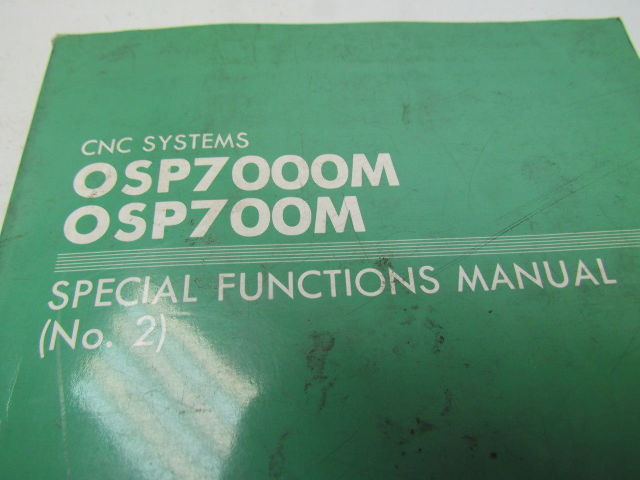 Okuma Cnc Systems Special Functions Manual No.2 Osp7000M /& Osp700M Used