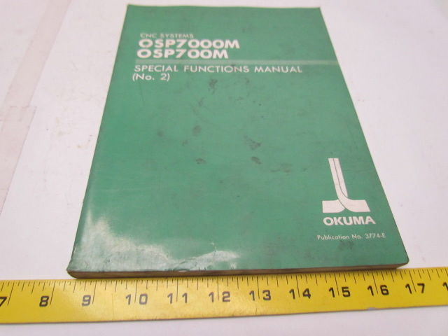 Okuma Cnc Systems Special Functions Manual No.2 Osp7000M /& Osp700M Used