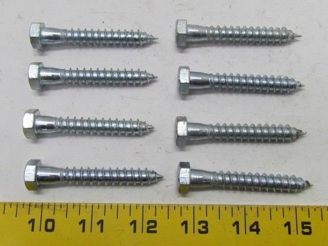 Lot of 80 3/8 x 2-1/2" Hex Head Lag Screw
