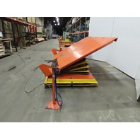 4000Lb Pneumatic Scissor Lift & 30&deg; Tilt 100"x72" Table 13"to 43" Height