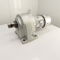 Fuji Hensokuki VX37-080EB 3.7kW Inline Gear Motor 22.5RPM 220V 3PH 60mm Shaft