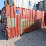 20' Standard Height End Door Shipping Container 89-3/4" x 92" Opening WWT