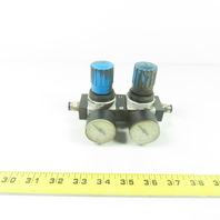 Festo LRB-D-7-MINI Dual Pneumatic Pressure Regulator 16Bar 0-60PSI Guage