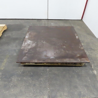 49.5" x 48" x 7/8" Thick Blanchard Ground Solid Steel Plate Fixture (Rust)