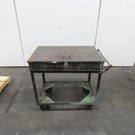 36" x 24" Steel Industrial Service Stock Parts Work Rolling Utility Cart W/Lid