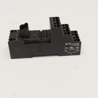Schrack PT7874P 4 Pole Relay Socket 6A 250V DIN Rail Mount