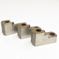 ID/OD 4" x 2" x 1-1/2" T Hardened Steel Serrated Lathe Chuck Step Jaw Set Of 3