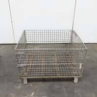 48" x 40" x 24" Deep Steel Collapsible Stackable Wire Bulk Bin Container
