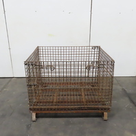 48" x 40" x 30" Deep Steel Collapsible Stackable Wire Bulk Bin Container