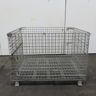 48" x 40" x 30" Deep Steel Collapsible Stackable Wire Bulk Bin Container