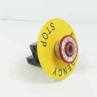 Eaton Cutler Hammer Illuminated Push Pull Emergency Stop Button W/Contacts E22B1