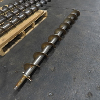 6" Diameter Steel Steel Conveyor Auger Screw 58"Screw 63-1/8" OAL