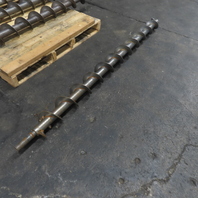 5-1/2" to 5" Diameter Steel Steel Conveyor Auger Screw 71"Screw 76-1/2" OAL