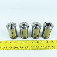 Hardinge 2J Round Collets 1/4", 7/16", 1/2", 1", Mixed Lot Of 4