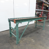 Roach 108" L x 32-1/4" W Chain Driven 2.5" Gravity Roller Conveyor 25" BF W/Legs