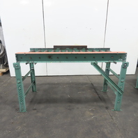 Roach 72" L x 32-1/4" W Chain Driven 2.5" Gravity Roller Conveyor 25" BF W/Legs