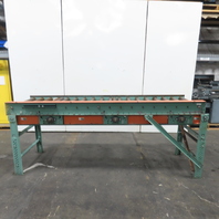 Roach 108" L x 32" W Chain Driven 2.5" Gravity Roller Conveyor 25" BF W/Legs