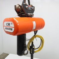 CM Model L 1 Ton 2000Lbs Electric Chain Hoist 15' Lift 3Ph 1Hp 16FPM Tested