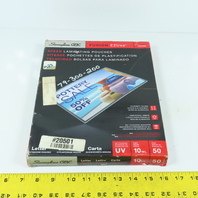 Swingline 3200599 Fusion EZUse 11.5 x 9 Speed Laminating Pouches 10 Mil Lot/50