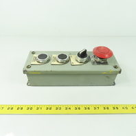 4-Button Push Button Control Station Pendant E-Stop 10-1/2" x 3-1/2" x 3"