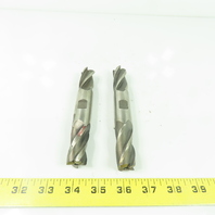 Weldon 7/8" 4-Flute Spiral Square Double Ended End Mill AA28-6 Lot Of 2