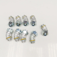 Crouse Hinds 1/2" Liquid Tight Flexible Metal Conduit Elbow 45° Lot Of 9