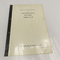 Makino 3EC-E2-8912 EDM Instruction Manual On Machine Parts
