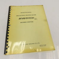 Makino Instruction Manual EDM Machining Conditions EE EQ EH EQH
