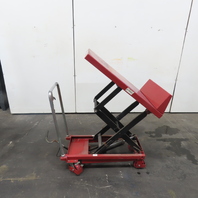 Uline 32" x 24" Manual Foot Pump Tilting Lift Table 660LBS Capacity
