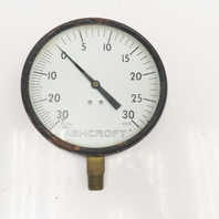 Ashcroft 1/4" NPT 0-30 IN Hg. VAC 0-30PSI Vacuum Pressure Guage 4"