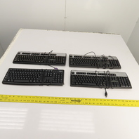 HP & Logitech Corded Keyboards SK-2880, KU-0316, Y-U0009, SK-28852 Lot of 4