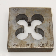 3/4-10 NC Square Threading Die LEFT Hand USA 2-1/2"