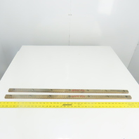 Brass Coated Steel Bar 38" x 1" x 0.6" 7-Bolt Hole Lot Of 2