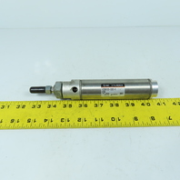 SMC NCDMB125-0300 Double Acting Round Air Cylinder 1.25" Bore 3" Stroke 7/16"Rod