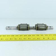 NSK LH200340FLCD01K51 20mm Profile Linear Guide Rail 340mm Long W/ 2 Bearings