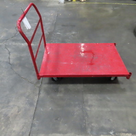 Uline H-8154 48" x 30" Metal Platform Truck W/ Casters 2000 LB Capacity