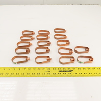 1-1/2" Copper-Plated Steel Swivel Loop Hanger 3/8-16" Thread Lot Of 17