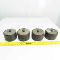 6" OD x 4" Tall Rubber Vibration Absorbing Machine Leveling Foot Pad Lot Of 4