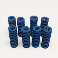 5/8" x 1-1/4" Flat Wire Compression Blue Die Spring 3.60" OAL Lot Of 8