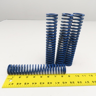 3/4" x 1-1/2" Flat Wire Compression Blue Die Spring 8" OAL Lot Of 4