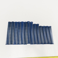 3/8" x 3/4" Flat Wire Compression Blue Die Spring Lot Of 14