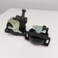 JMS 7" x 2" Hard Plastic Pin Mount Locking Caster Toe Guard 7-1/2" Tall Lot Of 2