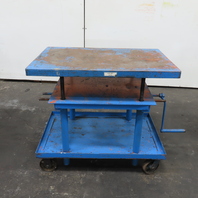 500Lbs Capacity Manual Mechanical Elevating Table 36" x 24" 24-43" Lift