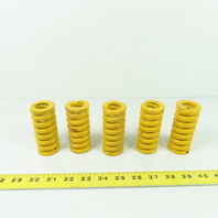 1-1/2" OD x 13/16" ID Flat Wire Compression Yellow Die Spring 3-1/2" OAL Lot/5