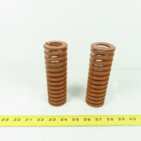 1-15/16" OD x 1" ID Flat Wire Compression Orange Die Spring 6" OAL Lot Of 2