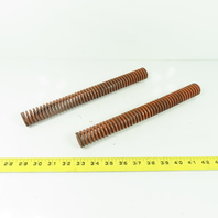 1-1/4" OD x 5/8" ID Flat Wire Compression Orange Die Spring 12" OAL Lot Of 2