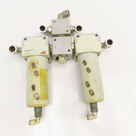 Camozzi MC202-F00 G3/8-G1/2 Compressed Air Filter Manifold Assembly