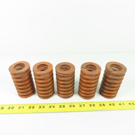 1-15/16" OD x 1" ID Flat Wire Compression Orange Die Spring 3-1/2" OAL Lot Of 5
